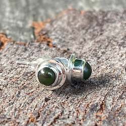 New Zealand Pounamu Greenstone: 3mm New Zealand Greenstone studs
