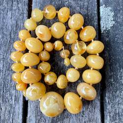Baltic Amber: White amber necklace