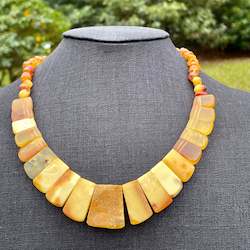 Baltic Amber: Matte butterscotch amber collar necklace