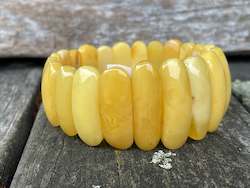 Baltic Amber: Butterscotch amber panel bracelet