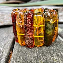 Baltic Amber: large Baltic amber cuff bracelet