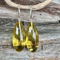 Earrings: Lemon Baltic Amber earrings