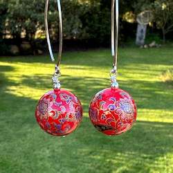 Earrings: Japanese decal earrings