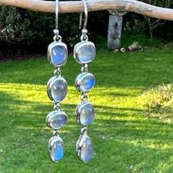 Earrings: Rainbow moonstone wild at heart earrings