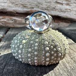 Rings: Rose cut rock crystal ring