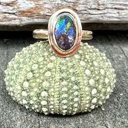 Rings: 2.01 ct Boulder Opal ring