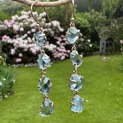 Earrings: Wild at heart aquamarine earrings