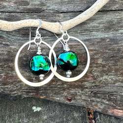 Earrings: Japanese lamp work earrings