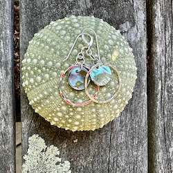 Earrings: Paua shell earrings