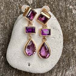 Earrings: Amethyst earrings