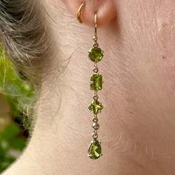 Earrings: Peridot and diamond wild at heart earrings