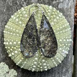 Earrings: Brazilian Rutilated quartz earrings