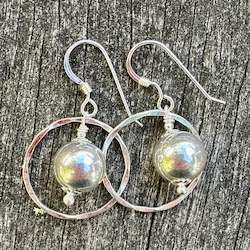 Earrings: Sterling silver hoop earrings
