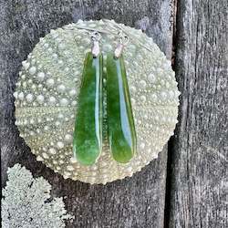 Earrings: Small New Zealand greenstone earrings