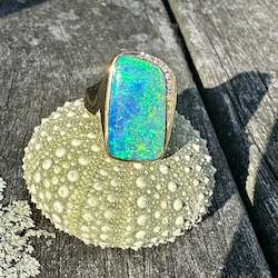 Rings: Australian opal doublet ring