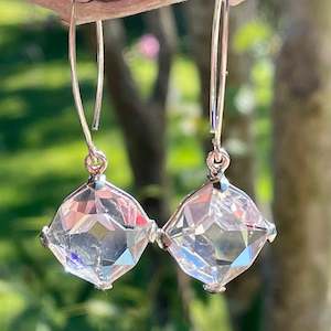 925 Silver: Rock Crystal Earrings