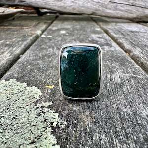 Half Price: Moss agate ring