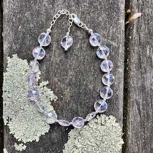 925 Silver: Faceted amethyst bracelet