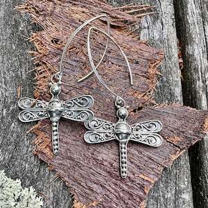 Shop All: Sterling silver Dragonfly earrings