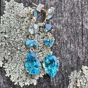 Shop All: Blue topaz wild at heart earrings