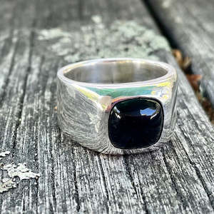 Mens Jewellery: Square Black Onyx Signet Ring