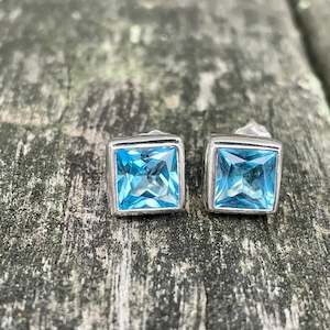 Shop All: 7mm Swiss blue topaz studs