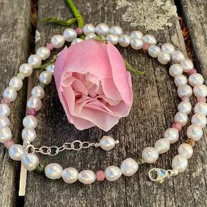 Frontpage Collection: Freshwater Pearl and Tourmaline Necklace