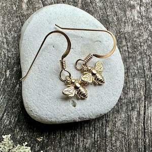 Shop All: 14 carat yellow gold bee earrings
