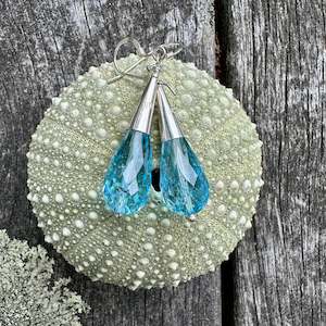 Under 300: Sky blue topaz earrings
