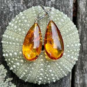 Under 300: Baltic amber drop earrings
