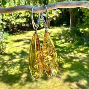 Shop All: Baltic amber drop earrings