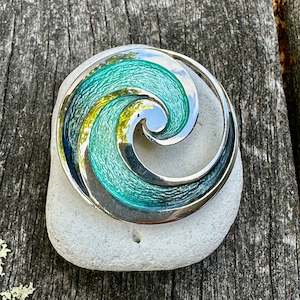 Shop All: Vintage enamel and sterling pendant