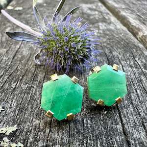 Shop All: 6.68ct Brazilian emerald studs