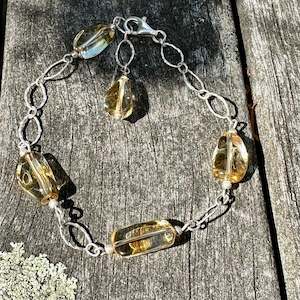 Half Price: Citrine and sterling silver bracelet