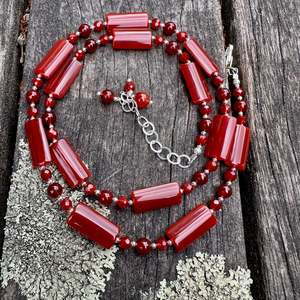 Necklaces: Carnelian & sterling necklace