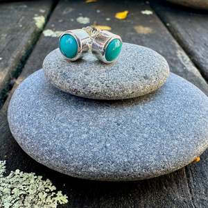 Stud Earrings: Turquoise studs