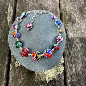Vintage Glass: Vintage venetian millefiore bracelet