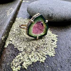 Shop All: Watermelon tourmaline slice ring