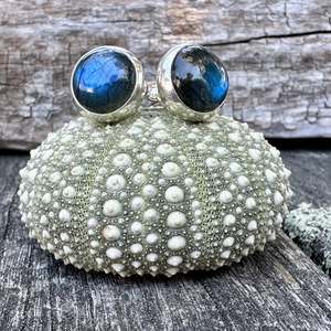 Stud Earrings: Labradorite studs