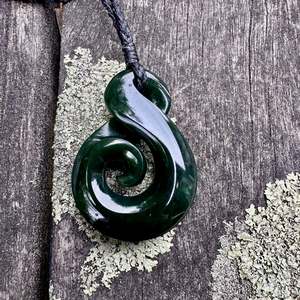 All Pounamu: Dark New Zealand greenstone rau kumara koru